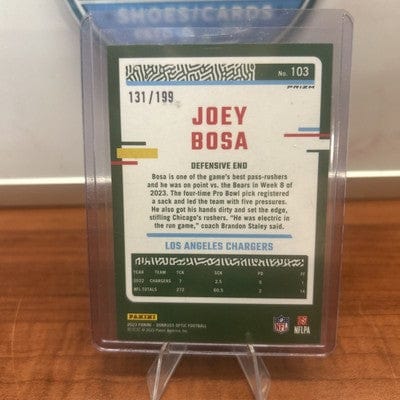 Joey Bosa 2023 Donruss Optic #103 Blue Halo Prizm Los Angeles Chargers