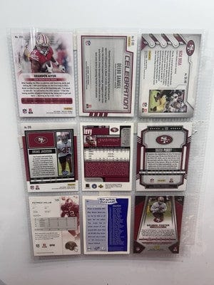 San Francisco 49ers Football Lot (9) Nick Bosa, Debo Samuel , Brock Pu