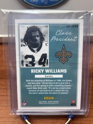 Ricky Williams 2023 Panini Zenith Class President #CP-1999 New Orleans