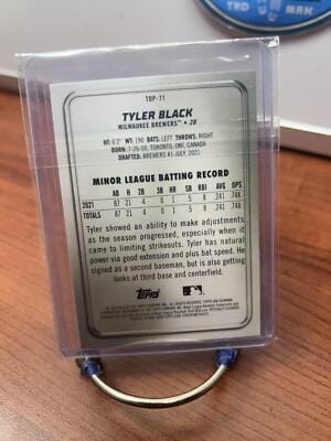 Tyler Black 2022 Bowman Platinum Top Prospects #TOP-71 Milwaukee Brewe