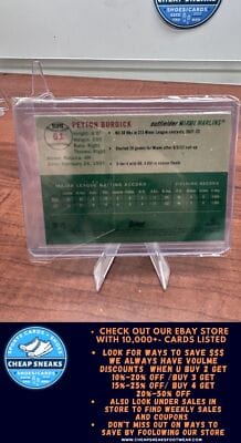 Peyton Burdick RC 2023 Topps Chrome Platinum Anniv Blue Prism Refracto