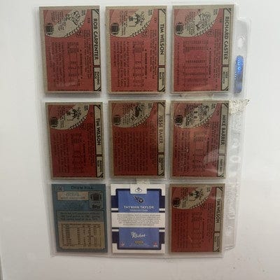 Houston Oilers /Tennessee Titans Lot(9) Mike Barber,Tim Wilson 1980 To