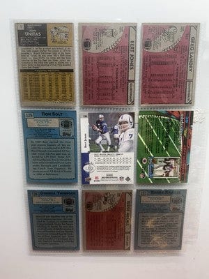 Indy/ Baltimore Colts Lot (9) With 1971 TOPPS Johnny Unitas +81 Bert J