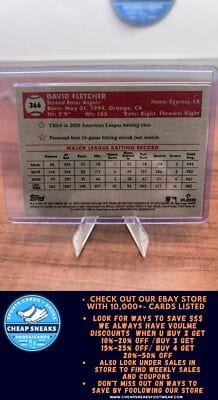 David Fletcher 2021 Topps Chrome Platinum Anniversary #366 Los Angeles