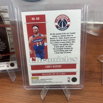 Corey Kispert (RC) 2021-22 Panini Select Washington Wizards #81