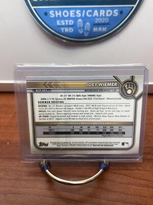 Joey Wiemer 2022 Bowman Chrome Prospects Mojo Refractor #BCP-207 Brewe