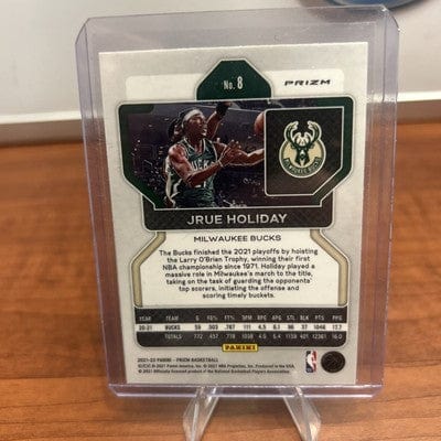 2021-22 Jrue Holiday Panini Prizm Basketball Green Prizm #8 Milwaukee