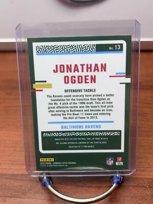 Jonathan Ogden 2023 Donruss Optic #13 Baltimore Ravens