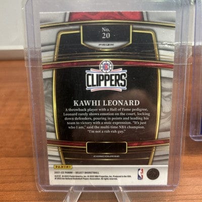 2021-22 Kawhi Leonard Select Concourse Base Silver Prizm #20 LA Clippe