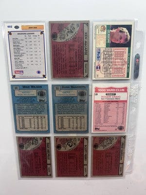San Francisco 49ers Lot (9) 1980 Topps, 1989 Pro Set Joe Montana