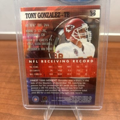 Tony Gonzalez Kansas City Chiefs 2000 Topps Finest Refractor #39