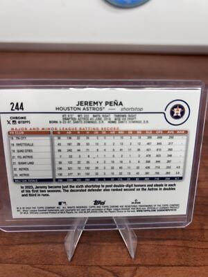 Jeremy Peña 2024 Topps Chrome Purple Logofractor Refractor /250 #244