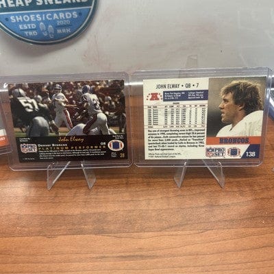 John Elway 5 Card Lot Denver Broncos 91-92 Pro Line , 91-92 Pro Set Fo