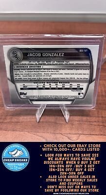 Jacob Gonzalez 2023 Bowman Chrome Draft MOJO #BDC-167 Chicago White So