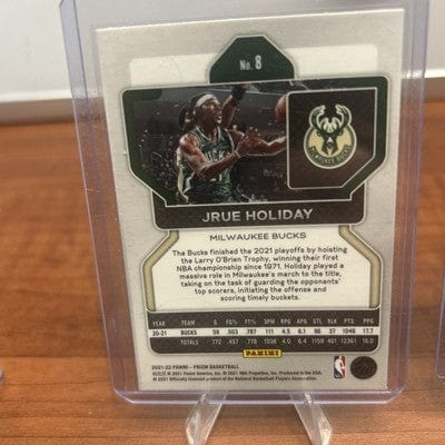 JRUE HOLIDAY 2021-22 Panini Select Premier BLUE #163 Bucks