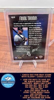 Frank Thomas 1996 Upper Deck V.J. Lovero Showcase Collection #VJ15 Whi