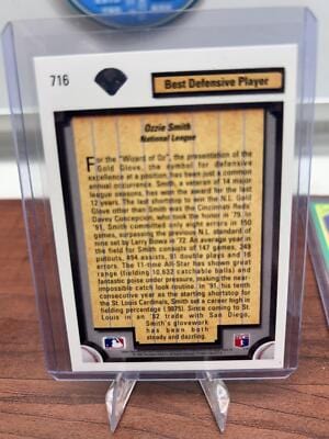 Ozzie Smith 1992 Upper Deck #716 St. Louis Cardinals