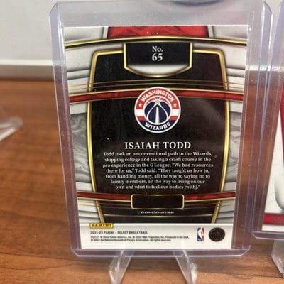 2021-22 Panini Select #65 Isaiah Todd Rookie Blue retail Washington Wi