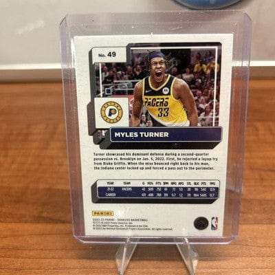 2022-23 Donruss Basketball #49 Myles Turner - Indiana Pacers- Green ho