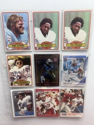 Houston Oilers /Tennessee Titans Lot(9) Mike Barber 1980 Topps Michael