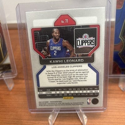 2021-22 Panini Select - Select Numbers Kawhi Leonard #3 Silver Prizm