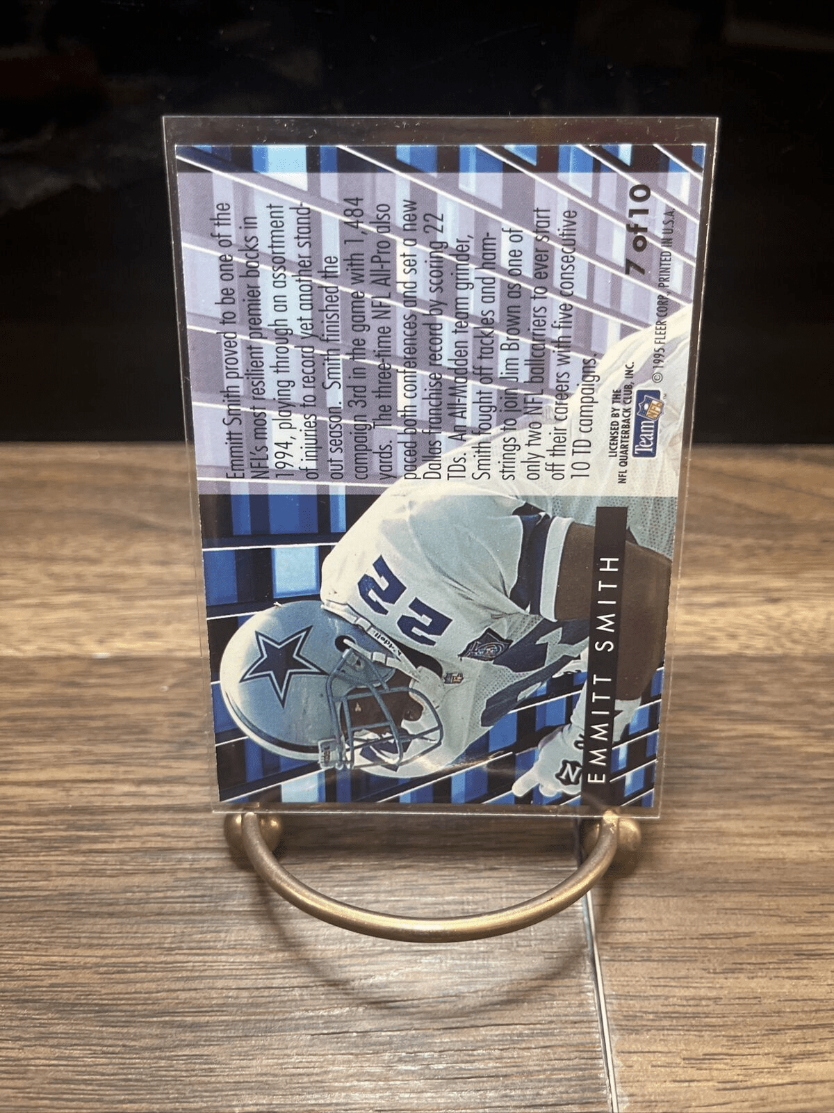 emmitt smith 1995 Fleer Gridiron Leader # 7 Of 10