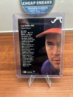Cheap Sneaks Footwear/Sports Cards 1993 Studio #196 Greg Maddux Atlanta Braves HOF