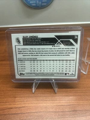 Cheap Sneaks Footwear/Sports Cards 2023 Topps Chrome Eloy Jimenez Pink Refractor Parallel Card #34 White