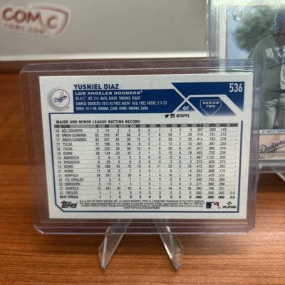 Cheap Sneaks Footwear/Sports Cards 2023 Topps Series 2 Baseball Card #536 Yusniel Diaz RC Rookie Dodgers