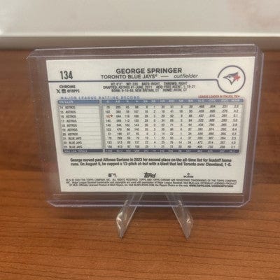 Cheap Sneaks Footwear/Sports Cards 2024 Topps Chrome-George Springer #134 Green Wave Refractor /99