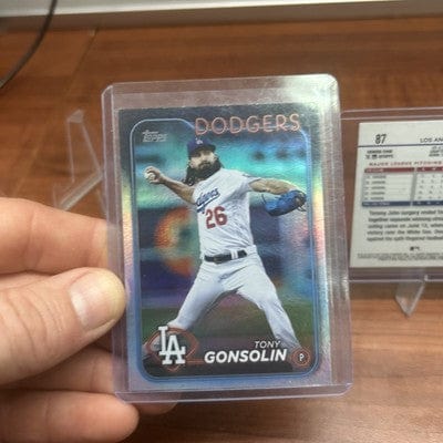 Cheap Sneaks Footwear/Sports Cards 2024 Topps Series 1 Easter Holiday Parallel #87 Tony Gonsolin Dodgers
