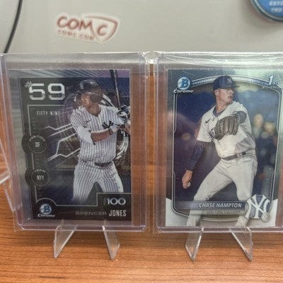 Cheap Sneaks Footwear/Sports Cards 2025 Bowman Chrome Baseball Yankees Lot Jones BTB-59, Perez BCP-80,Flo
