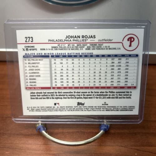 Cheap Sneaks Footwear/Sports Cards 59/125 JOHAN ROJAS 2024 TOPPS CHROME #273 BLUE SONAR REFRACTOR RC Colo