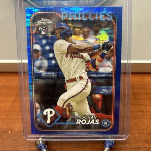 Cheap Sneaks Footwear/Sports Cards 59/125 JOHAN ROJAS 2024 TOPPS CHROME #273 BLUE SONAR REFRACTOR RC Colo