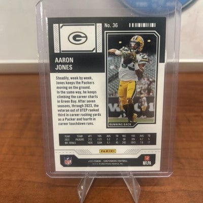 Cheap Sneaks Footwear/Sports Cards Aaron Jones 2023 Panini Contenders Midfield Ticket Foil Parallel #36 N