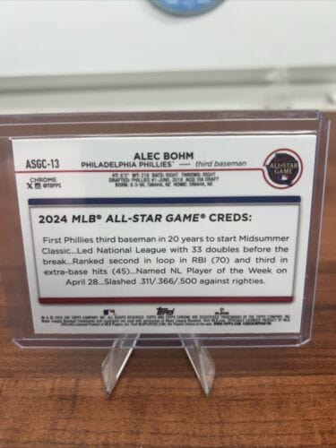 Cheap Sneaks Footwear/Sports Cards Alec Bohm 2024 Topps Chrome Update All Star Game Refractor Phillies #A