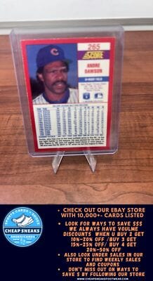 Cheap Sneaks Footwear/Sports Cards Andre Dawson 1990 Score #265 Chicago Cubs