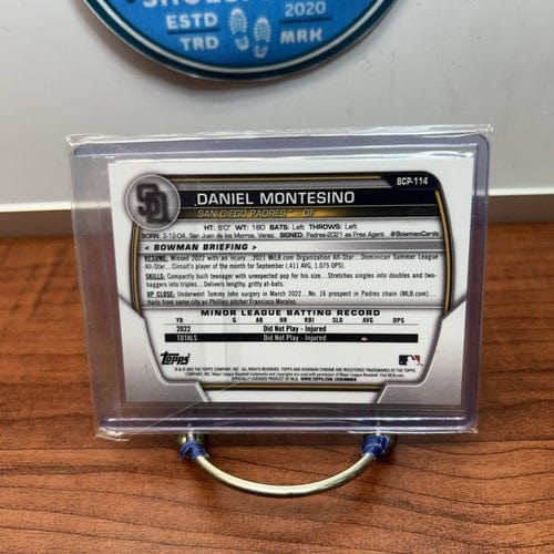 Cheap Sneaks Footwear/Sports Cards Baseball Card 14/50 Daniel Montesino 2023 Bowman Prospect Sapphire Orange #BCP-114 P
