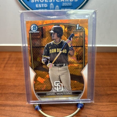Cheap Sneaks Footwear/Sports Cards Baseball Card 14/50 Daniel Montesino 2023 Bowman Prospect Sapphire Orange #BCP-114 P