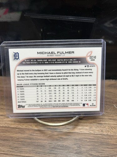 Cheap Sneaks Footwear/Sports Cards Baseball Card #175 Chrome Base 2022 Topps Chrome MICHAEL FULMER Purple Refractor!! Detroit Tigers!!
