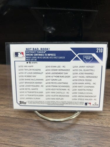 Cheap Sneaks Footwear/Sports Cards Baseball Card #175 Chrome Base 2023 Topps Series 1 Not Bad, Rook! Detroit Tigers #210 - Riley Greene/