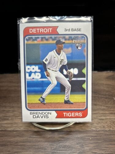 Cheap Sneaks Footwear/Sports Cards Baseball Card #175 Chrome Base Topps Heritage 2023 Rookie #67 Brendon Davis - Detroit Tigers RC