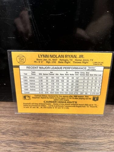 Cheap Sneaks Footwear/Sports Cards Baseball Card 1989 Donruss Nolan Ryan Baseball Card Lot Of 2
