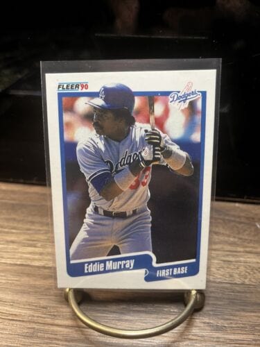 Cheap Sneaks Footwear/Sports Cards Baseball Card 1990 Fleer Baseball #404 - Eddie Murray - Los Angeles Dodgers