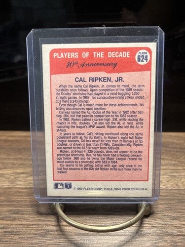 Cheap Sneaks Footwear/Sports Cards Baseball Card 1990 Fleer - Players of the Decade #624 Cal Ripken Jr.