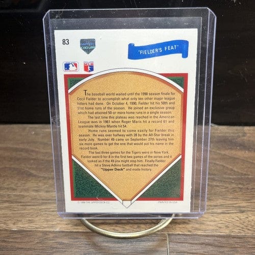 Cheap Sneaks Footwear/Sports Cards Baseball Card 1990 Upper Deck Cecil Fielder Detroit Tigers #83