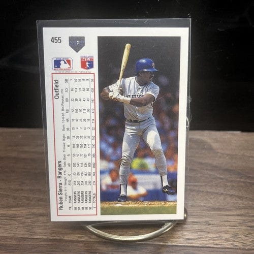 Cheap Sneaks Footwear/Sports Cards Baseball Card 1991 Upper Deck #455 Ruben Sierra Texas Rangers MLB Baseball Card
