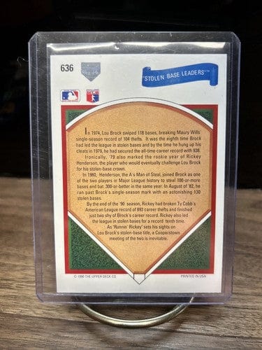 Cheap Sneaks Footwear/Sports Cards Baseball Card 1991 Upper Deck Stolen Base Leader Rickey Henderson Lou Brock Baseball