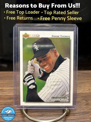 Cheap Sneaks Footwear/Sports Cards Baseball Card 1992 Frank Thomas Upper Deck #166 Near Mint Condition Chicago White So