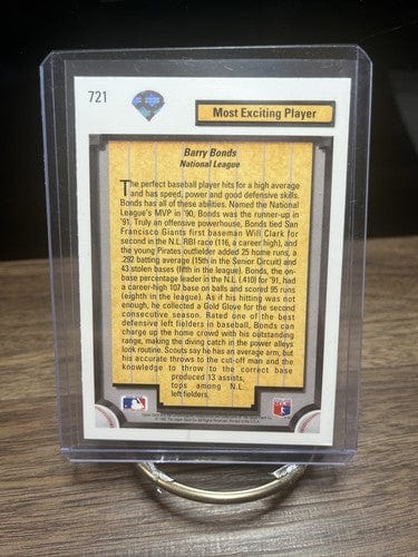 Cheap Sneaks Footwear/Sports Cards Baseball Card 1992 Upper Deck Diamond Skills Most Exciting Player Barry Bonds 721